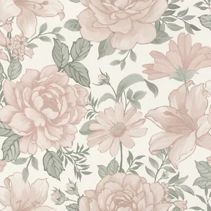 Rasch Tapete 252439 Vlies Landhaus Tapete Blumen Beige PVC frei (3,72€/1qm) - Bild 1 von 5
