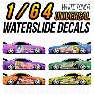 1/64 SAILOR MOON v2 Itasha WaterSlide Decal White Toner Universal for Hot - Picture 1 of 10