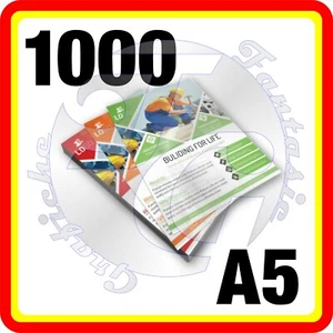 1000 FLYERS VOLANTINI A5 (15x21) + 5 LOCANDINE A3 OMAGGIO - Foto 1 di 1