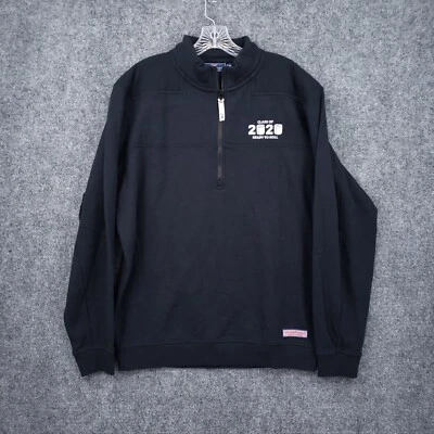 Sudadera Vineyard Vines Para Hombre M Mediana Negra 1/4 Cremallera Pullover 2020 Rendimiento Foto 1 de 4