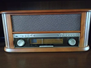 Retro-Radio (neu) mit integriertem Plattenspieler, CD, USB - Bild 1 von 2