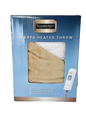 Manta térmica reversible Sunbeam Sherpa - miel Foto 1 de 4