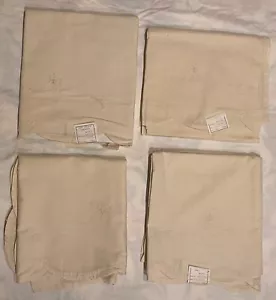 NWT Vintage Applique 4 Curtain Panels Light Cotton Neutral/Natural VERY UNUSUAL - Picture 1 of 15