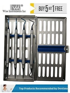 Juego de 4 piezas Wise Periotome con puntas recubiertas de titanio casete gratis - Imagen 1 de 1