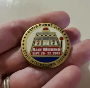 NASCAR 2002 Dover Downs Slots Dover International Speedway Racing Event Hat Pin - Picture 1 of 2