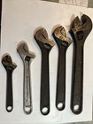 5 Piece Crescent Tool Co Adjustable Wrench Set 6" 8" 10" (x2) 12"Made USA Used