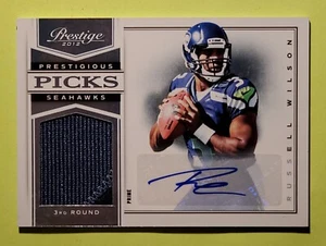 2012 Russell Wilson RC Auto Seahawks QB Prestige - Picture 1 of 5