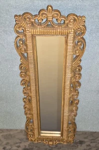 VINTAGE 1978 DART HOMCO MIRROR MODEL 2374 HOLLYWOOD REGENCY FAUX WICKER - Picture 1 of 14