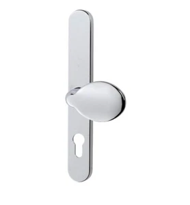 UPVC Door Handle Chrome Yale Sprung Lever/Pad PVC Double Glazing Pair Set - Picture 1 of 3