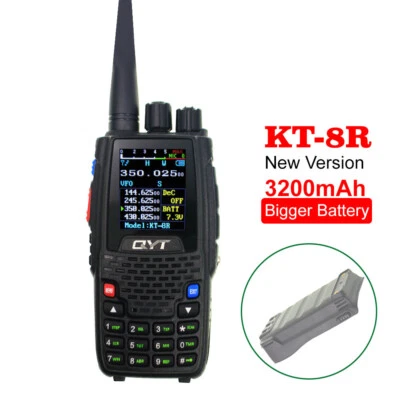 QYT KT-8R Walkie Talkie 5W 3200mAh Quad Band Handheld Amateur Radio Station KT8R - Image 1 of 4