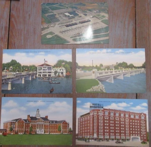 Lot of 5 Post Cards unbenutzt WICHITA, KANSAS; BOEING; RIVERSIDE; VETERANS HOSPITAL - Bild 1 von 14