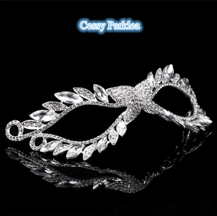 SN-A1-2 Lady's Metallic Crystal VENETIAN Masquerade Fancy Ball Face Eye Mask - Image 1 of 4