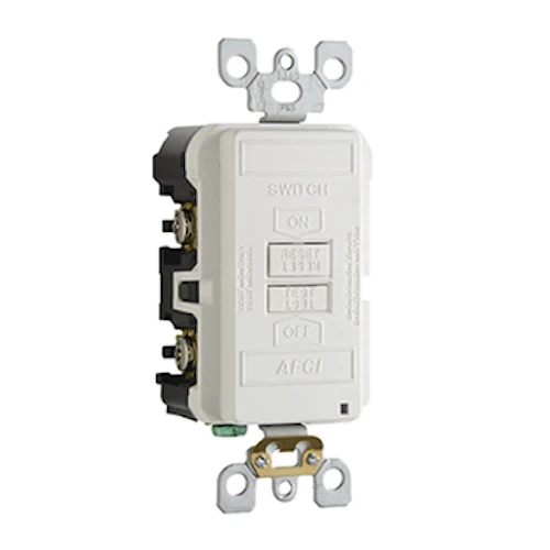 SPEC  GRADE DEAD FRONT OUTLET BRANCH CIRCUIT AFCI RECEPTACLE LIGHT ALMOND - Image 1 of 1