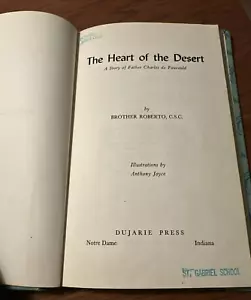 The Heart Of The Desert Story Of Father De Foucauld by Brother Roberto 1956 Rare - Imagen 1 de 6