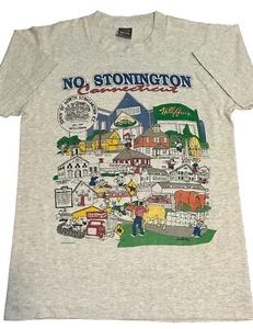 Vintage Stonington Connecticut Shirt Grafik T-Shirt Of Town Unisex Small Selten - Bild 1 von 12
