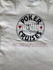 Poker Cruises International Oneita Power T vintage taille L point unique FABRIQUÉ AUX ÉTATS-UNIS