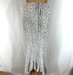 Newport News Skirt. sz 6. Pencil. Rayon. Midi Length. Gray Black Line - Picture 1 of 8