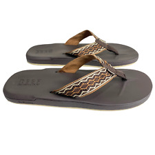 REEF Cushion Smoothy Sandals Flat Slip On Flip Flop Brown Size 9 EU 42