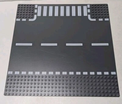 LEGO Town T-Intersection Road Baseplate 44341 Classic Dark Gray 32x32 Stud (10") - Image 1 of 2