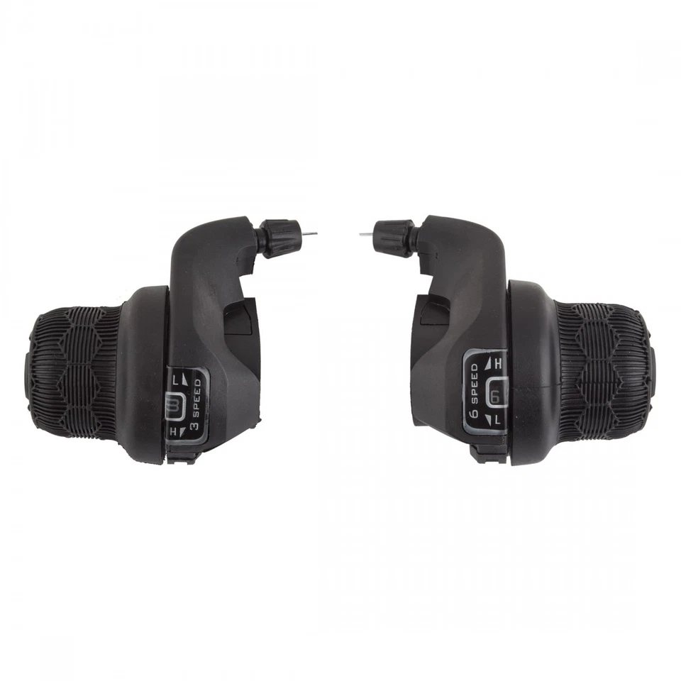 Sunlite TS Twist Shifter Pair 3x6-Speed Indexed Bike Gear Shifters for Mountain - Image 1 of 1