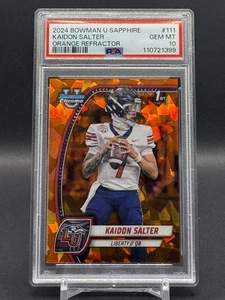 Kaidon Salter 2024 Bowman University Chrome Sapphire #111 Orange #/25 1st PSA 10 - Picture 1 of 2