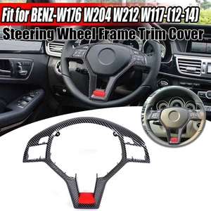Carbon Fiber Steering Wheel Trim Cover Bezel Trim For Mercedes W204 W212 W117 - Bild 1 von 11