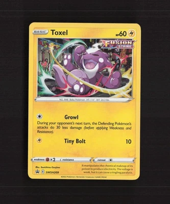 Toxel SWSH209 Sword & Shield Black Star Promo Holo Pokemon Card NM - Image 1 of 4