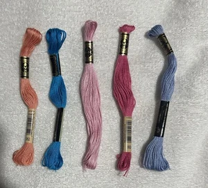 DMC Embroidery Floss Lot of 5 Skeins Cross Stitch 6 Strand Mouline Special New - Picture 1 of 2