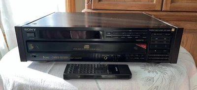 Sony 5 Disc CDP-C85ES Compact Disc Player - Remote, Manual, RCA Included TESTED - Image 1 of 4