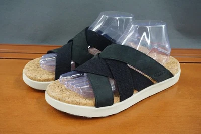 Sandalias Keen Elle Zapatos para Mujer 10 Plantilla de Corcho Negra Sin Cordones Cruzados Comodidad Foto 1 de 4