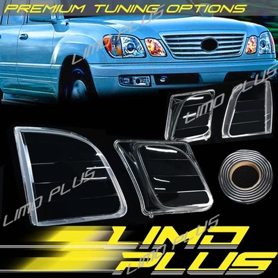 4pcs Headlight Lens Cover For Lexus LX470 1998-2007 Clear Lens - Imagem 1 de 4