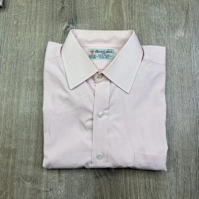 Turnbull & Asser Plaid Pink White  Cotton London Button Up Shirt Size 16-41  - Image 1 of 4