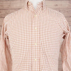 CAMISA CHAPS CLASSIC FIT NARANJA CUADROS SIN ARRUGAS ABOTONADA 14-14.5 32/33 - Imagen 1 de 6