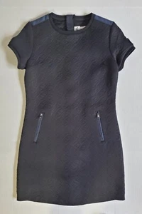 Karl Lagerfeld Kids Dress Girls 14 Quilted Black w Blue Zipper Pockets Back - Picture 1 of 17
