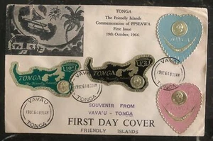 1964 Vavau Tonga Toga Islands First Day Cover FDC Friendly Island PPSEAWA - Picture 1 of 2