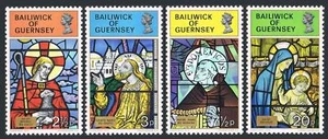 Guernsey 86-89,MNH.Michel 84-87. Christmas 1973.Stained glass Windows. - Picture 1 of 1