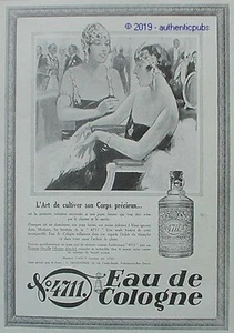 PUBLICITE 4711 EAU DE COLOGNE ART DE CULTIVER SON CORPS REINE DE 1927 FRENCH AD - Foto 1 di 1
