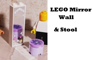 LEGO Friends Floor Mirror Wall Mount Mirror Star Seat Chair Excellent Flowers - Picture 1 of 2