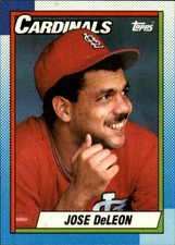 1990 Topps St. Louis Cardinals Baseball Card #257 Jose DeLeon