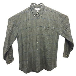 Sauce by Berne Mens Shirt Size L L/S Button Down Gray/Black/Beige/Purple Flannel - Picture 1 of 9