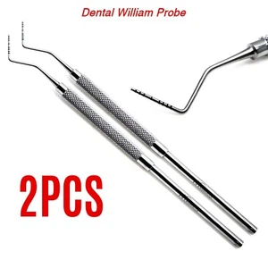 2 Pieces Perio Probe William Probes Color Coded Dental Periodontal Instruments - Picture 1 of 3
