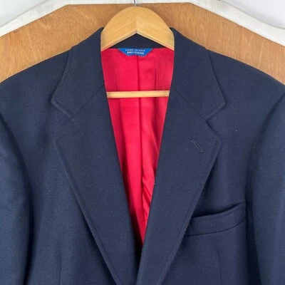 Pendleton Blazer Mens 42R Navy Blue 2 Button 100% Pure Virgin Wool Metal Buttons - Image 1 of 4