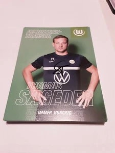 Cartolina firmata Thomas Sageder VfL Wolfsburg nuova - Foto 1 di 1