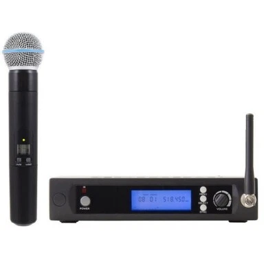 UHF Single Channel Professional Wireless Microphone System Handheld Mic Cordless - Image 1 of 2