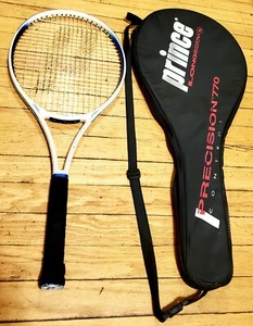Prince Ace Face No 4 Tennis Racket 4" Grip White Blue Rare With Bag - Picture 1 of 8
