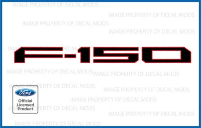 18 - 20 Ford F150 Tailgate Inserts Decals Letters Stickers Black Red FG1T3 - Image 1 of 2