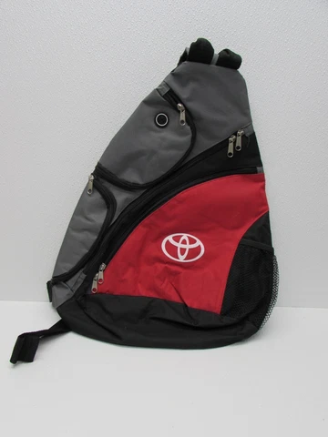 Toyota Black Single Shoulder Sling Bag Lightweight Nylon Black Gray Red Cover