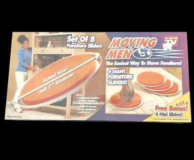 MOVING 男式家具滑块 8 件套,如电视所示全新未拆封 7 英寸 & 3.5 英寸直径 — 第 1/4 张图片
