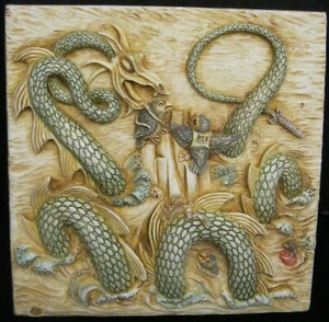 PICTURESQUE TILE FIGURINES HARMONY KINGDOM NOAH'S PARK NESSIE'S NOOK NUMBERED 46 - Picture 1 of 3