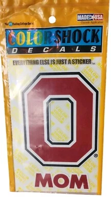 Vtg OSU Ohio State Buckeyes Football Block O Mom Car Window Decal By Colorshock - Image 1 of 2